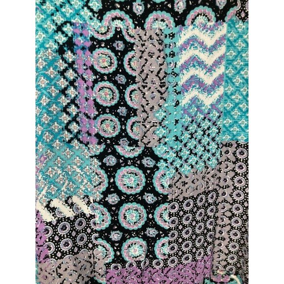 Roxy Girl Swing Tunic Dress Size 10 Blue White Geometric Sleeveless New B5 - Picture 4 of 9